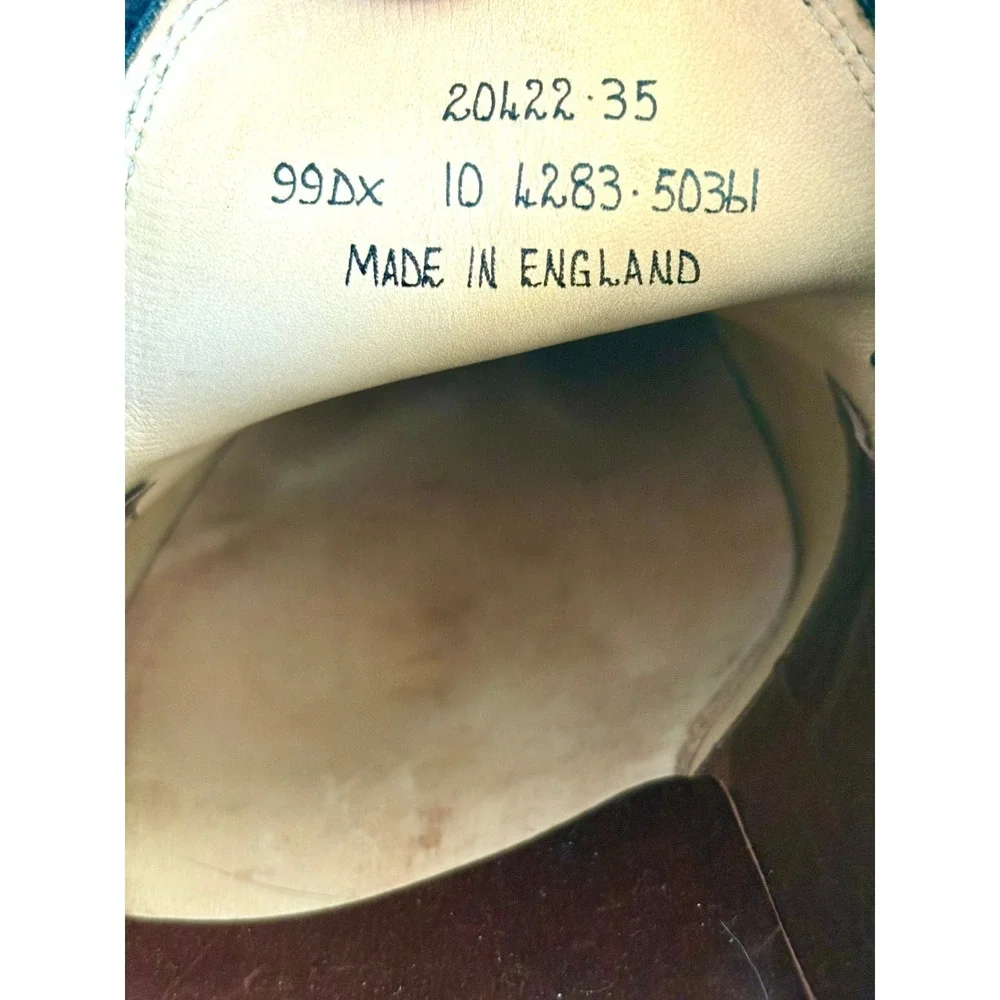 Sid Mashburn Size 10 Black Leather 2 Eyelet Gibson Derby Shoes Made England